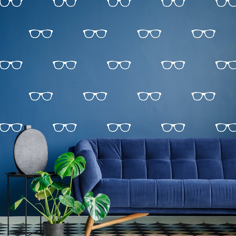 50x Glasses Wall Decals Decor Spectacles Sticker for Bedroom Etsy