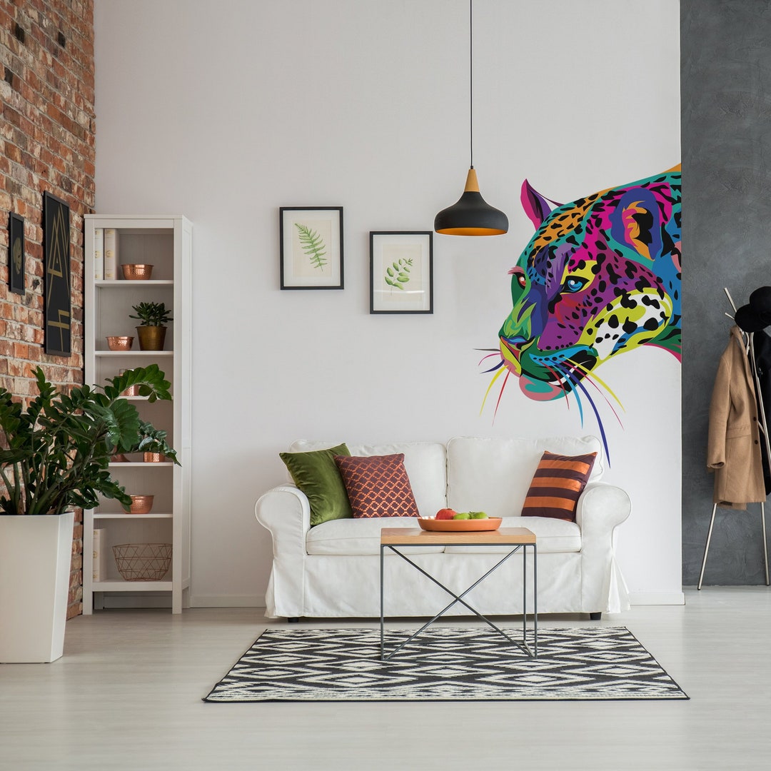 Wild Jaguar Wall Sticker - Cat Animal Art Vinyl Black Panther Decal ...