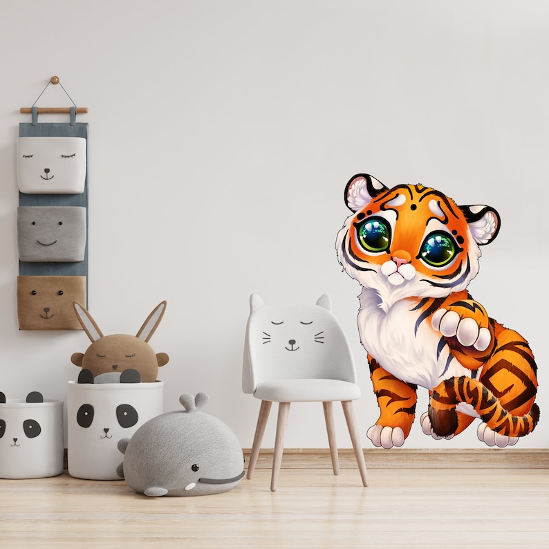 Cute Tiger Wall Sticker - Thumbnail 4