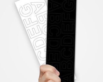 Vinyl Removable Letter Stickers - Peel And Stick Alphabet Number Waterproof Decal - Black White Self Adhesive Lettering Sign For Outdoor