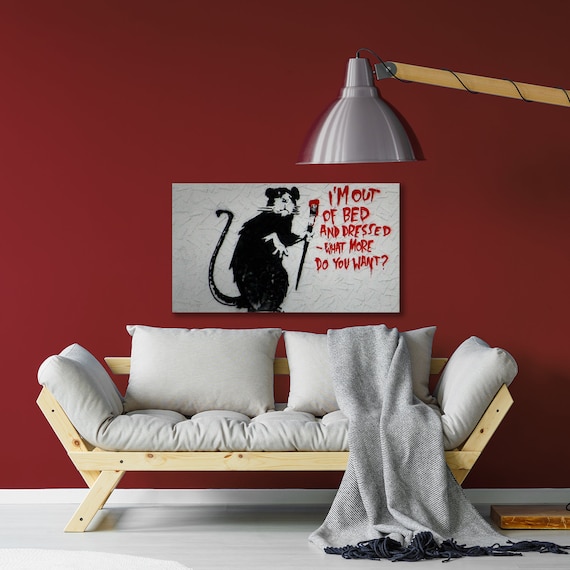 アートポスター/バンクシー・GET OUTネズミ バンクシーのネズミの