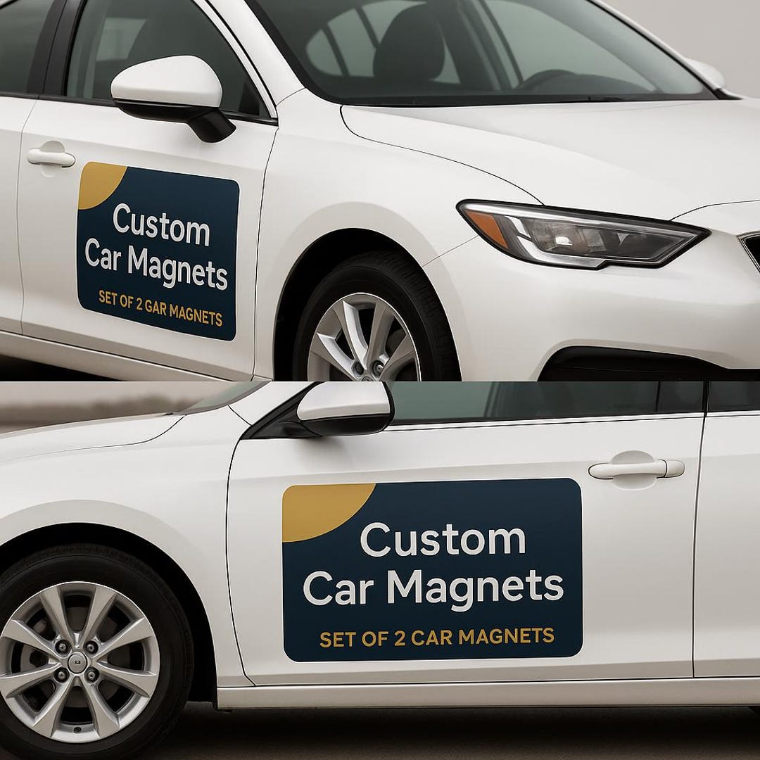 2x Custom Car Magnet | Personalized Magnetic Sign | Custom Logo ...