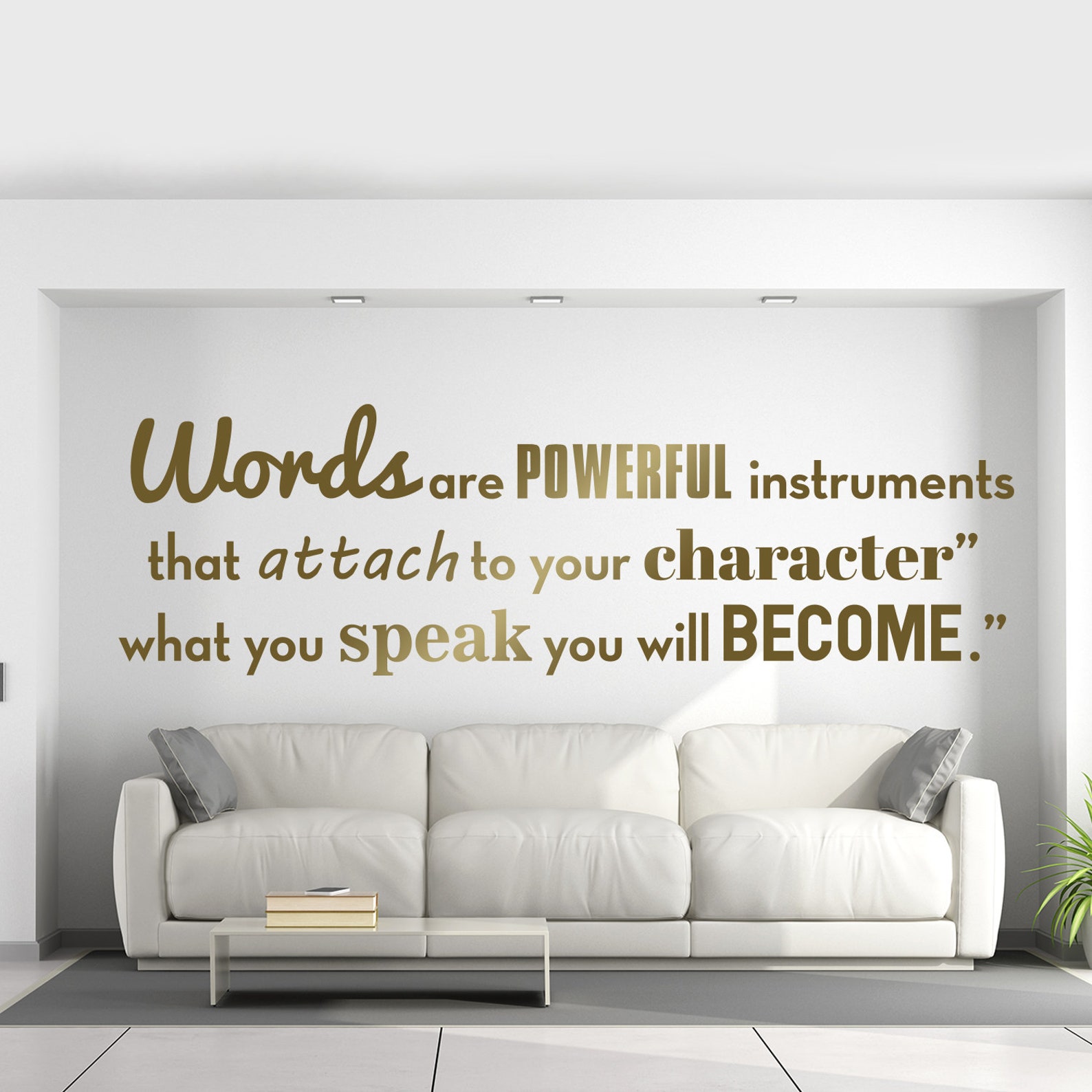 Inspirational Wall Vinyl Quote Sticker Motivational Positive Etsy