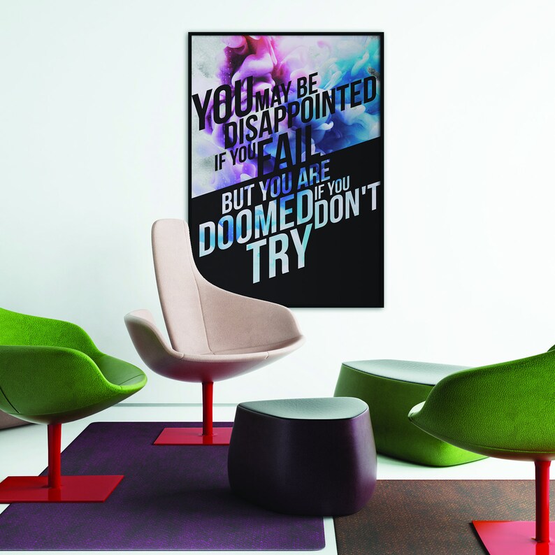 Motivational Quote Wall Poster Print Art Inspiring | Etsy