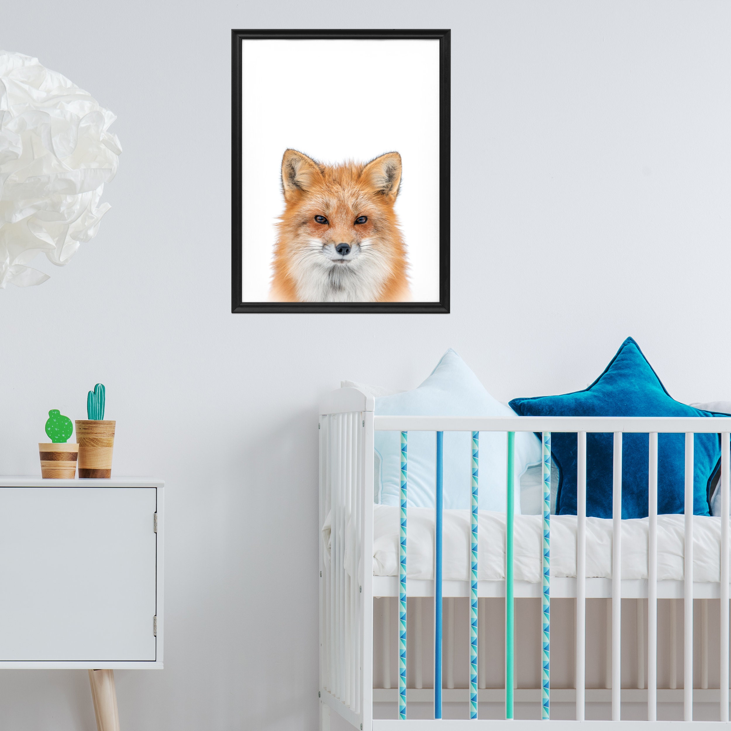 Baby Fox Poster Wall Decor - Little Cute Forest Animal Nursery Girl ...