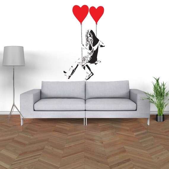 BANKSY Wall Decal Rat With Heart, Banksy Decal, Graffiti Rat, Street Art  Wall Sticker, Banksy Stencil-style Urban-wall-decor 