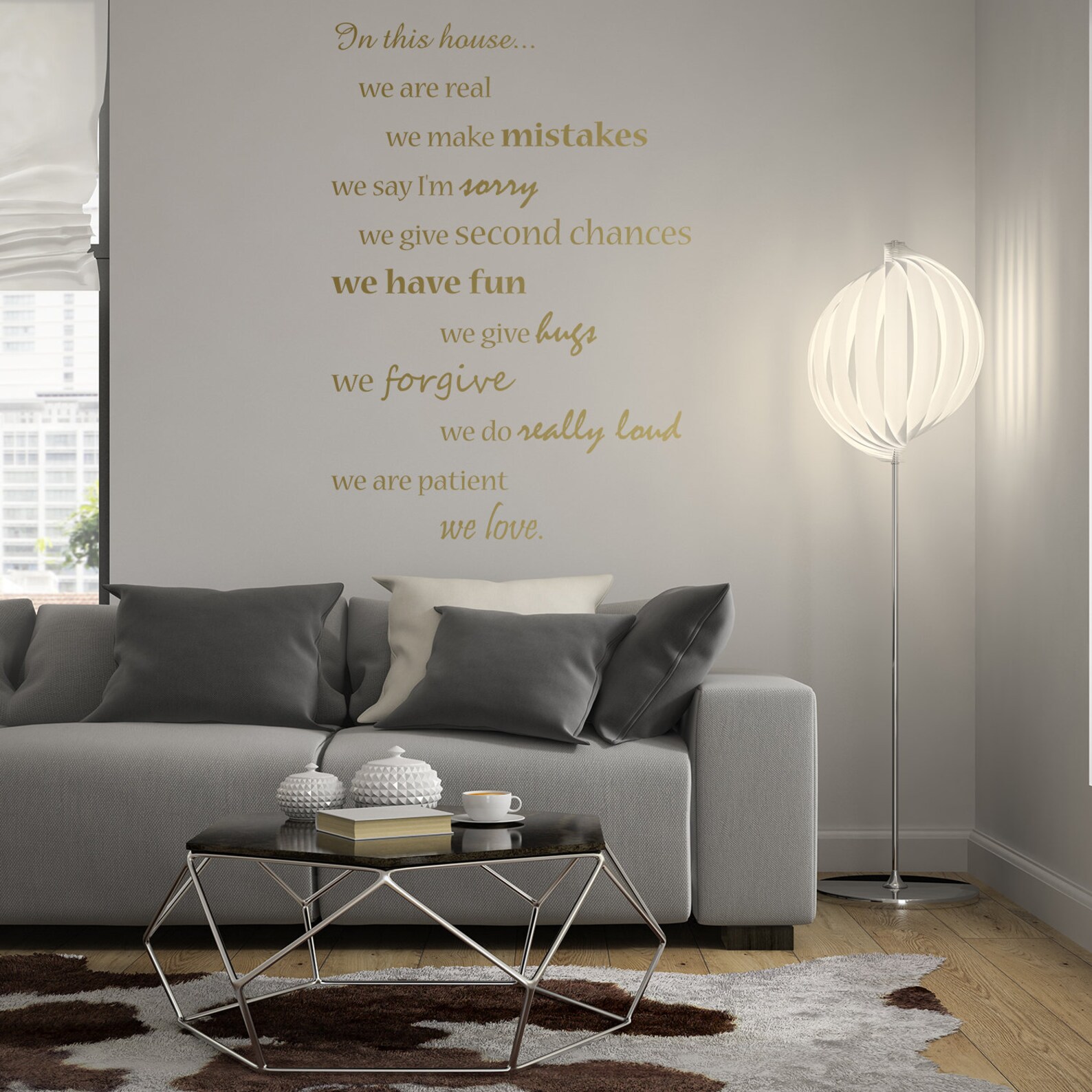 House Wall Quote Sticker in This House Decal Art Family Etsy