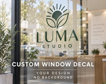 Custom Window Decal for Glass | Business Logo Sticker | No Background | Shape Cut Vinyl
