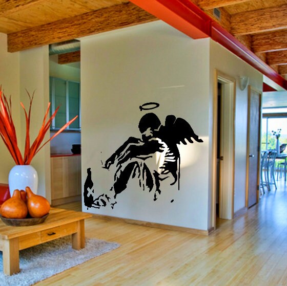 Artist Fallen Angel Wall Sticker - Giant Art Street Graffiti Wings ...