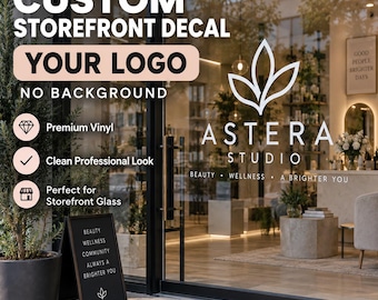 Custom Storefront Window Decal | Shop Logo & Retail Branding | Without Background | Printed Vinyl