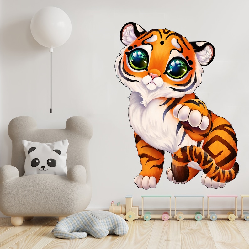 Cute Tiger Wall Sticker - Thumbnail 2