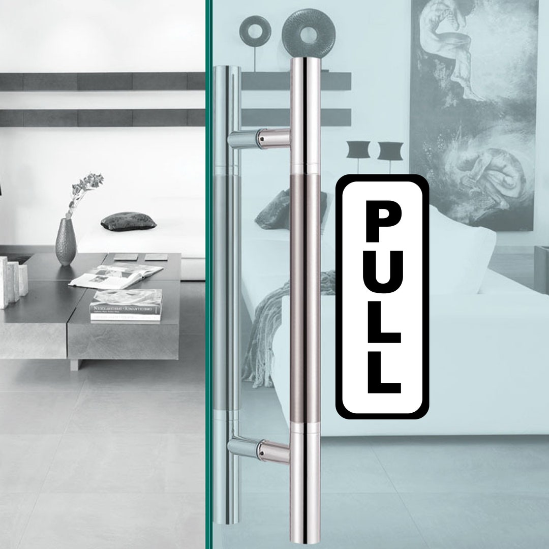 4x Push Pull Door Vertical Sticker Sign for to Open and Close Etsy