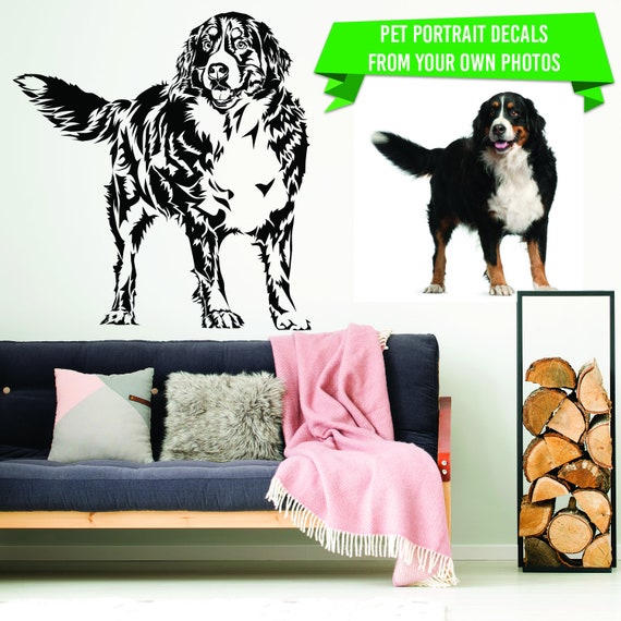 Custom Wall Decal Of Your Pet Personalized Dog Lover Etsy