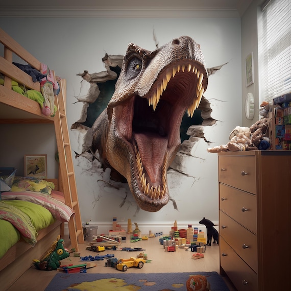 Calcomanías De Dinosaurios Para Pared: Decoración Infantil