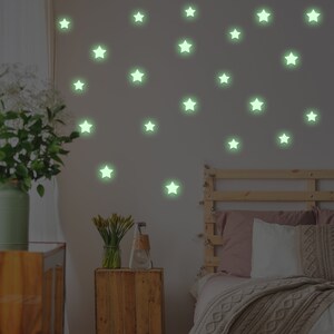 200 Autocollants étoiles Phosphorescents Roses – Pour Plafond Et Murs, Brillent Dans Le Noir, Décoration Chambre