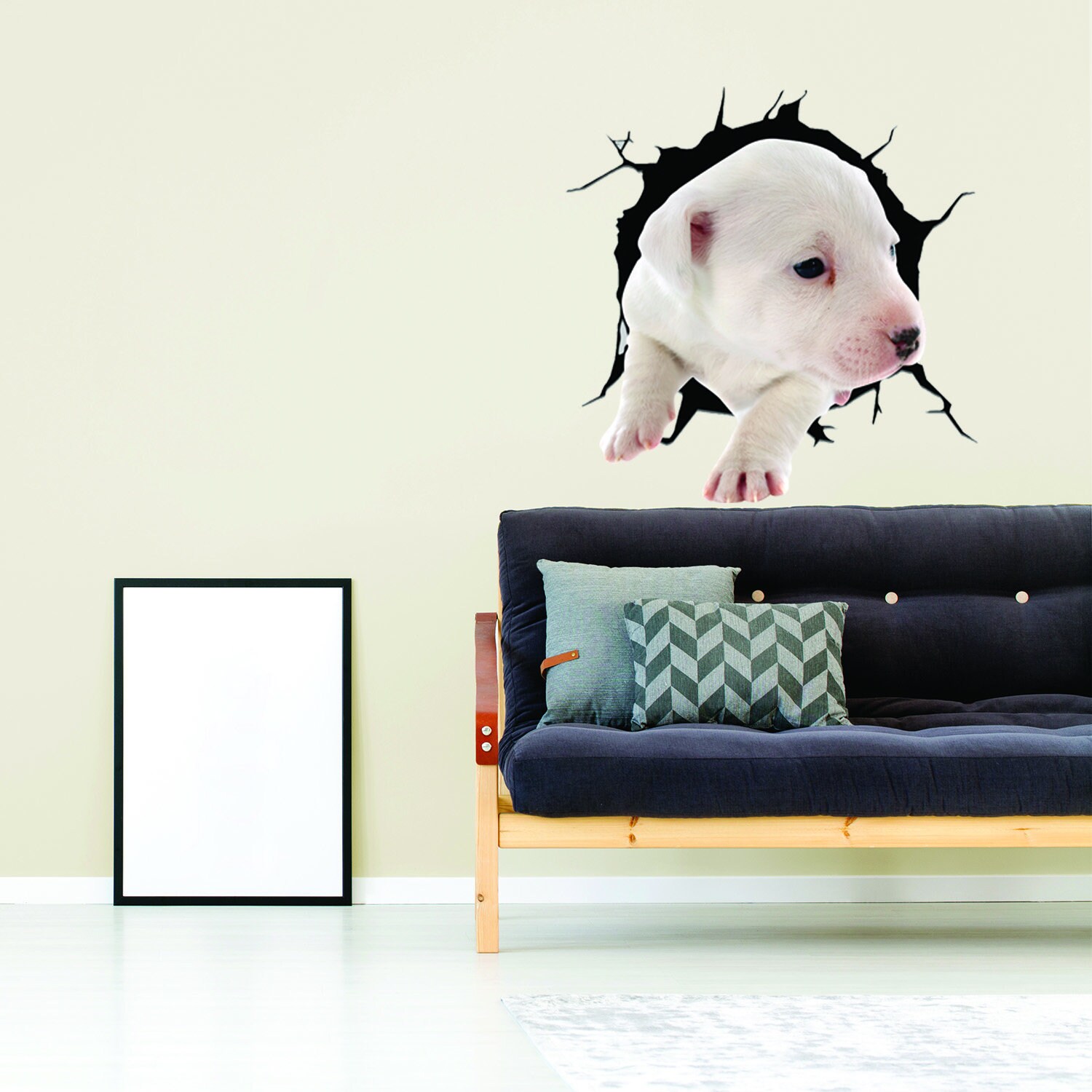 3d Dog Wall Decal Art Sticker Puppy Decor Decals Print Etsy