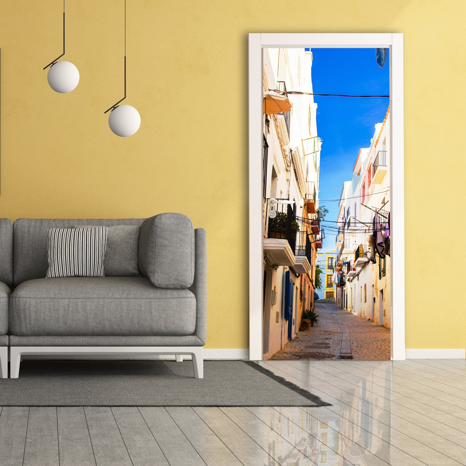 3d Door Cover Sticker Street Wallpaper Front Door Mural Wall - Etsy