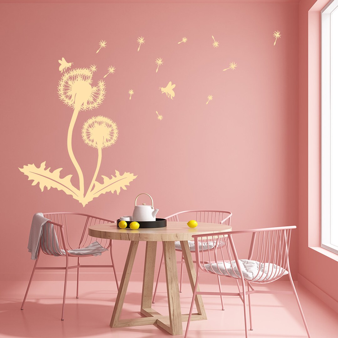 Dandelion Vinyl Sticker Wall Decal Dandelions Art Flower Decor Nursery