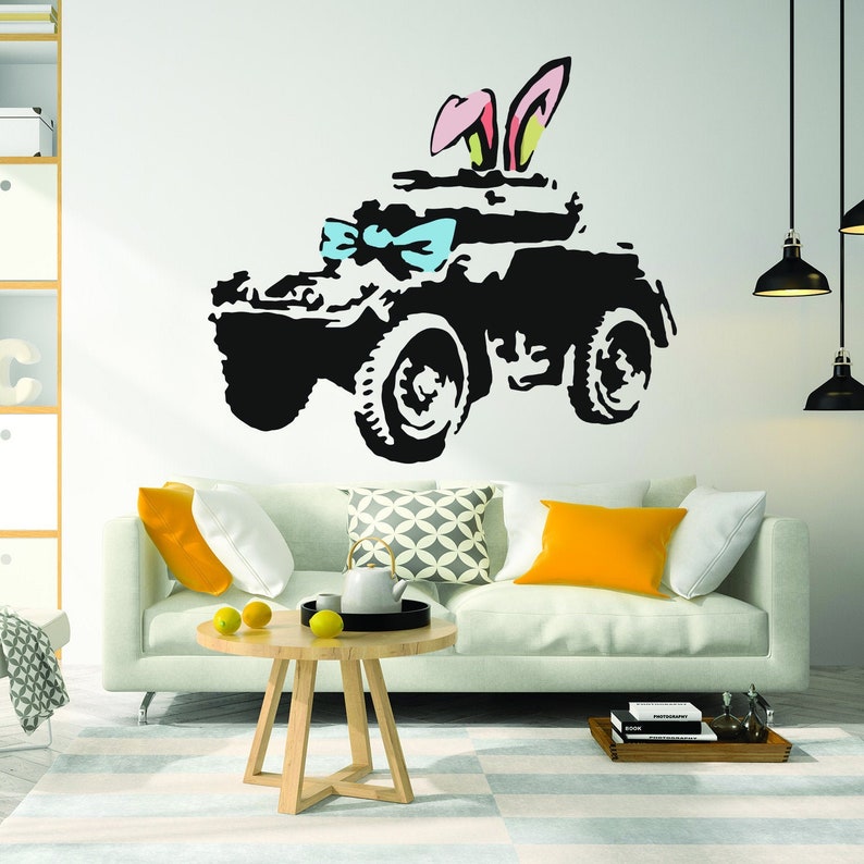 Banksy Armoured Car Wall Art Sticker Street Graffiti Artwork Cool Vinyl Decal