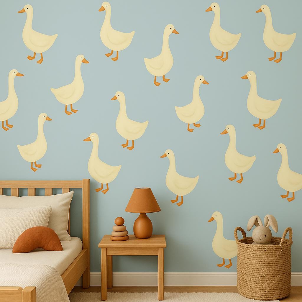 Goose Wall Decals | Removable Nursery Stickers | Storybook Baby Room ...