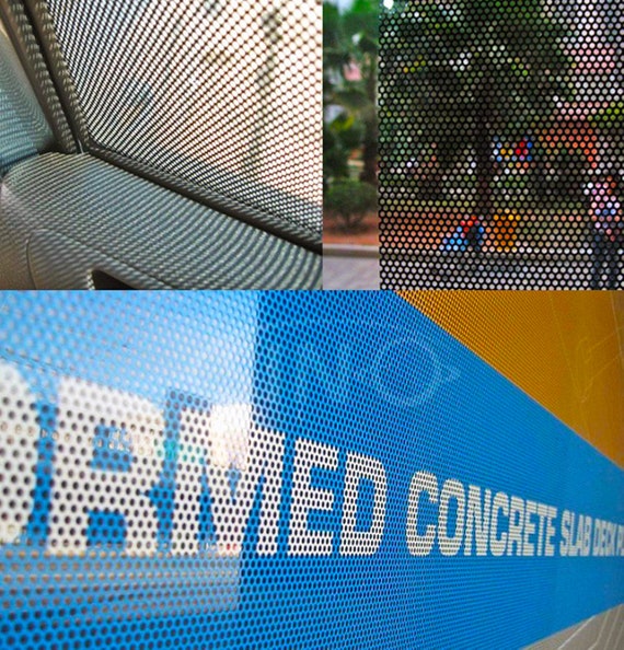 Custom One Way Window Privacy Decal Rear Mirror Covering Graphic Tint Vinyl Cling Glass Cover Truck Vision Adhesive Sticker