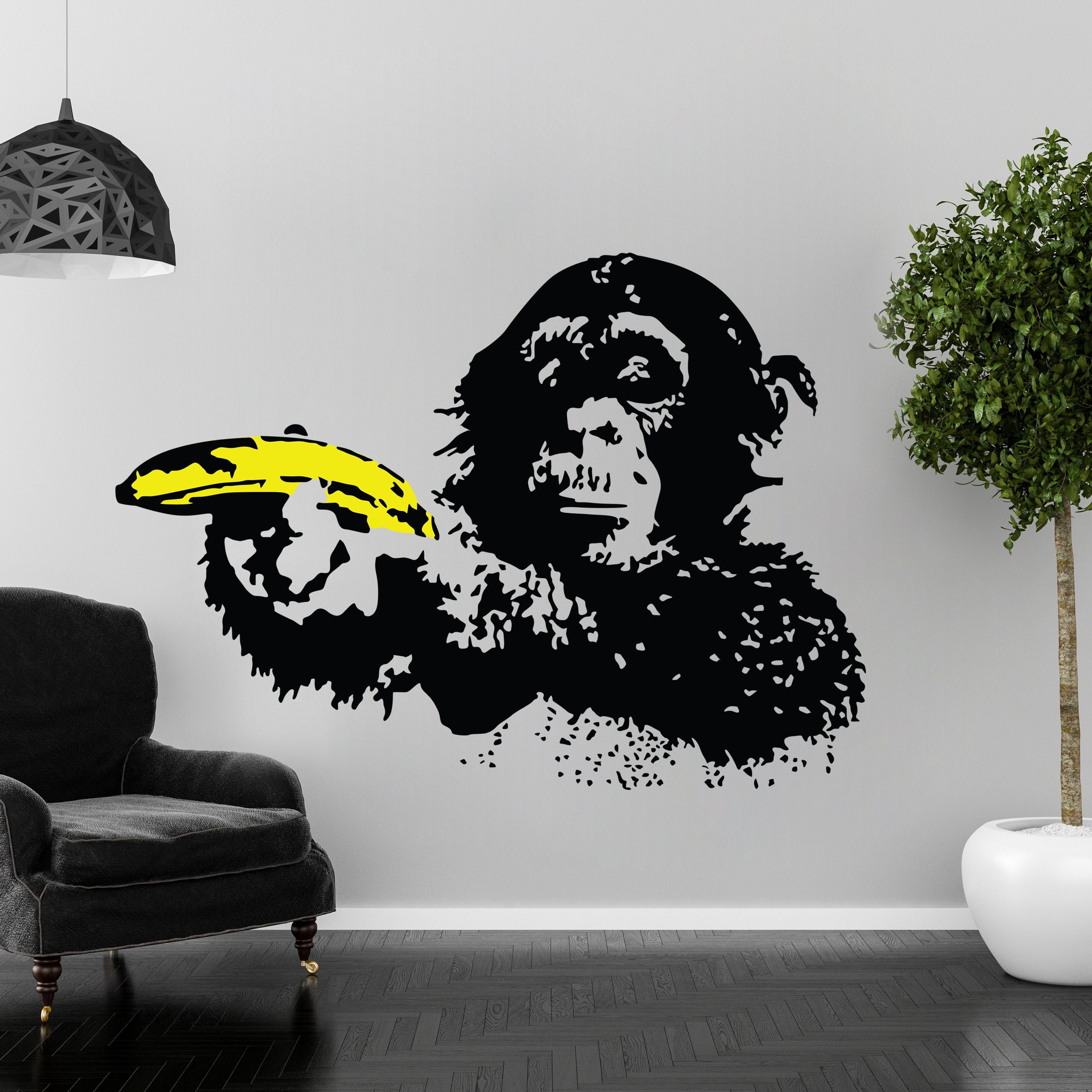 Artist Monkey Wall Sticker - Art Art Vinyl Decal - Street Graffiti