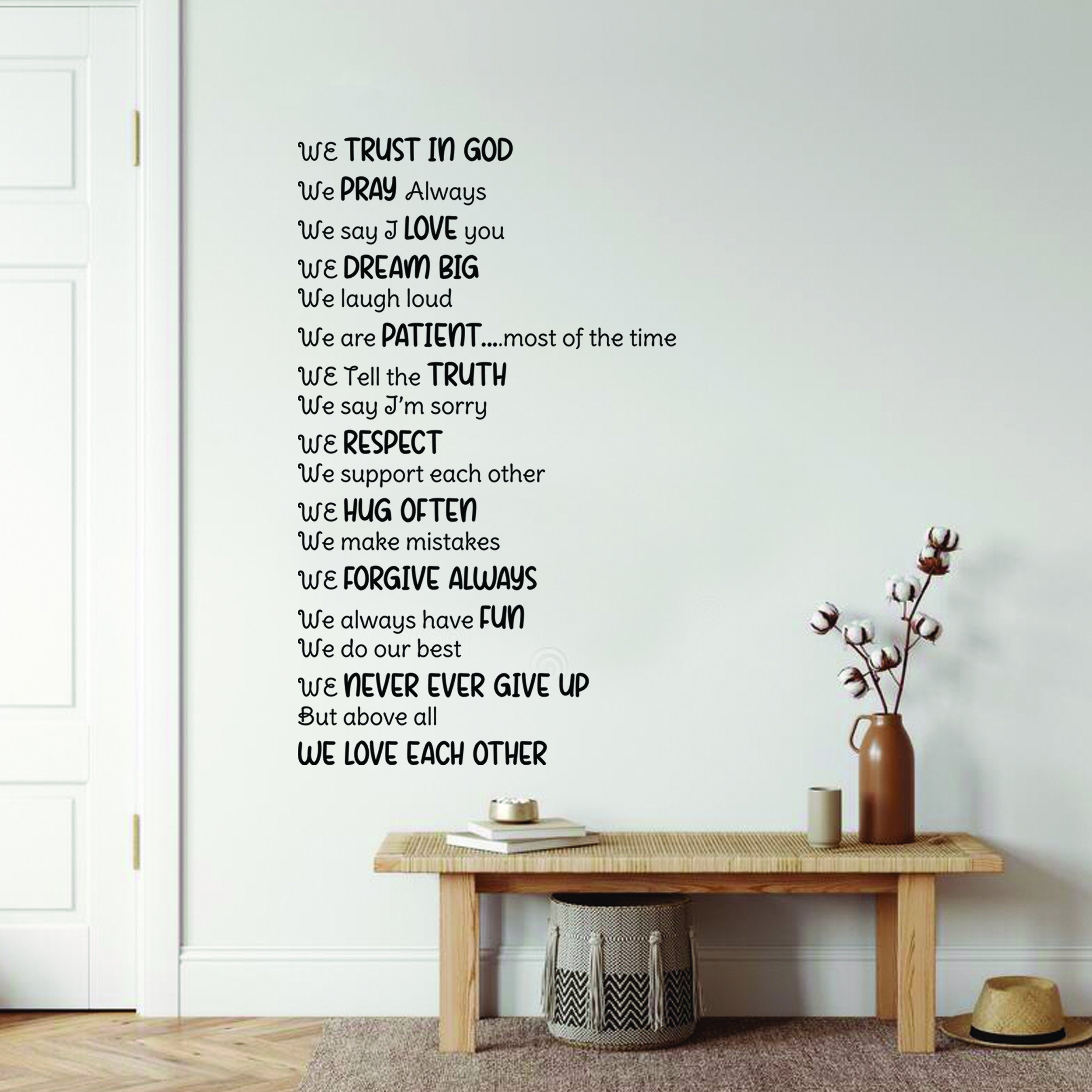 Christian Wall Vinyl Sticker - Inspirational Bible Religious Quote ...
