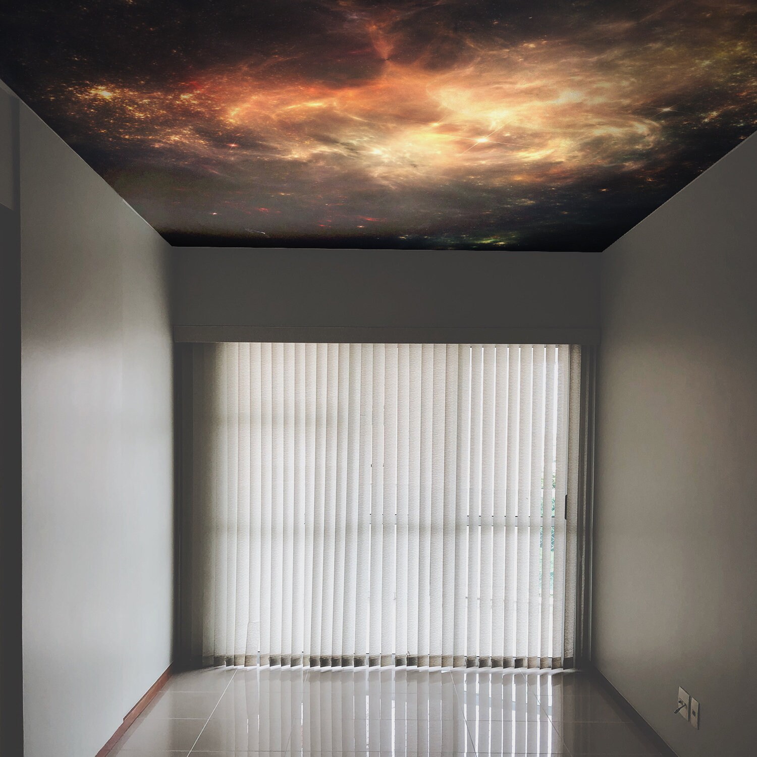 Space Theme Ceiling Vinyl Sticker - Star the Universe Galaxy Art Decor ...