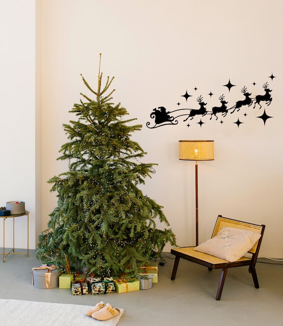Adesivi Murali Di Babbo Natale - Decorazioni Natalizie Per Pareti, Facili Da Applicare, In PVC Resistente
