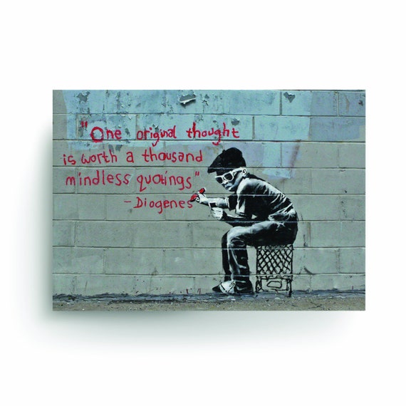 Banksy Diogenes Quote Art Wall Poster Funny Street Graffiti Etsy Canada