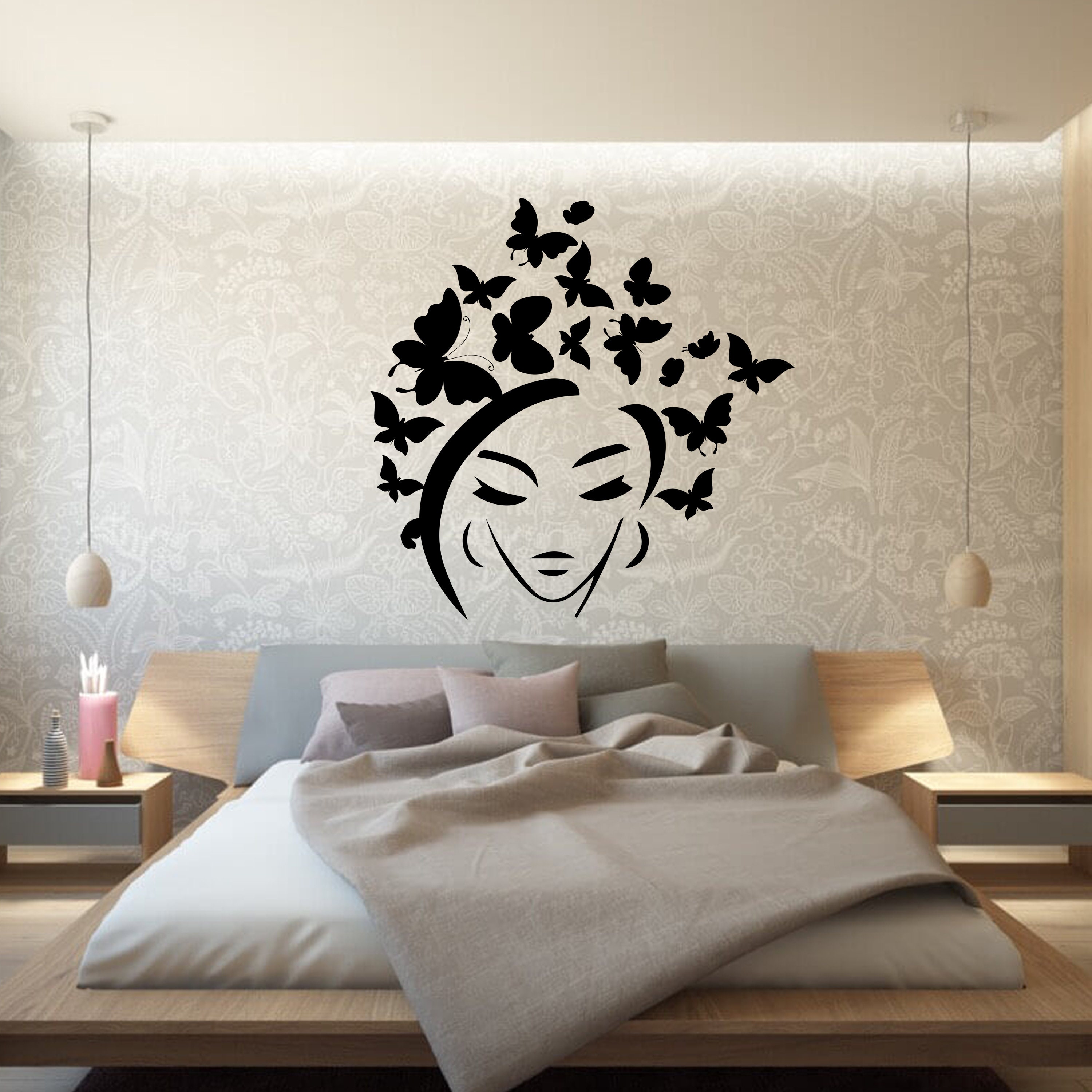 Sacinora Adesivi Murali Motivazionali Con Farfalla E Ragazza Nera – Citazioni Ispirazionali In Vinile Rimovibile, Decorazione Per Cameretta Bambini E Camera Da Letto, 85x56 Cm - 2