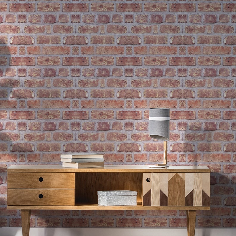 Brick Self Adhesive Wallpaper Peel Stick 3d Effect Stone Etsy