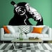 Banksy Wall Decal Thinking Monkey Art Sticker - Dj Chimp The Thinker Gorilla With Headphones Home Decals - Street Art Graffiti Mural Print 