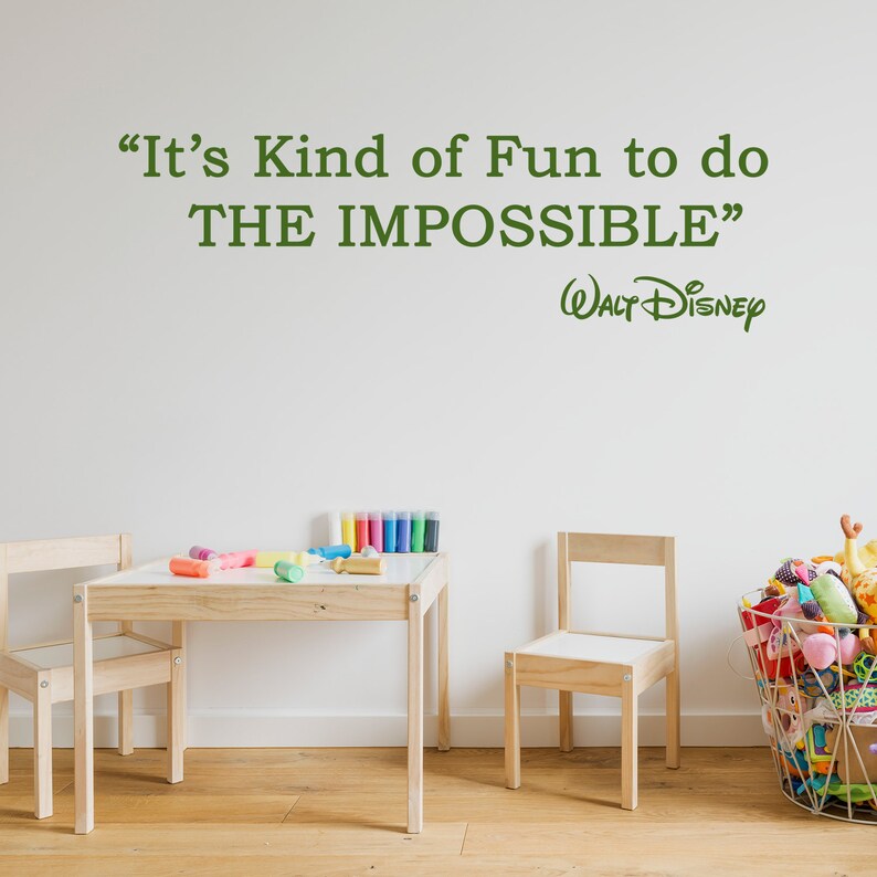 Walt Disney Quote Wall Sticker Decor Art Gift Vinyl Etsy