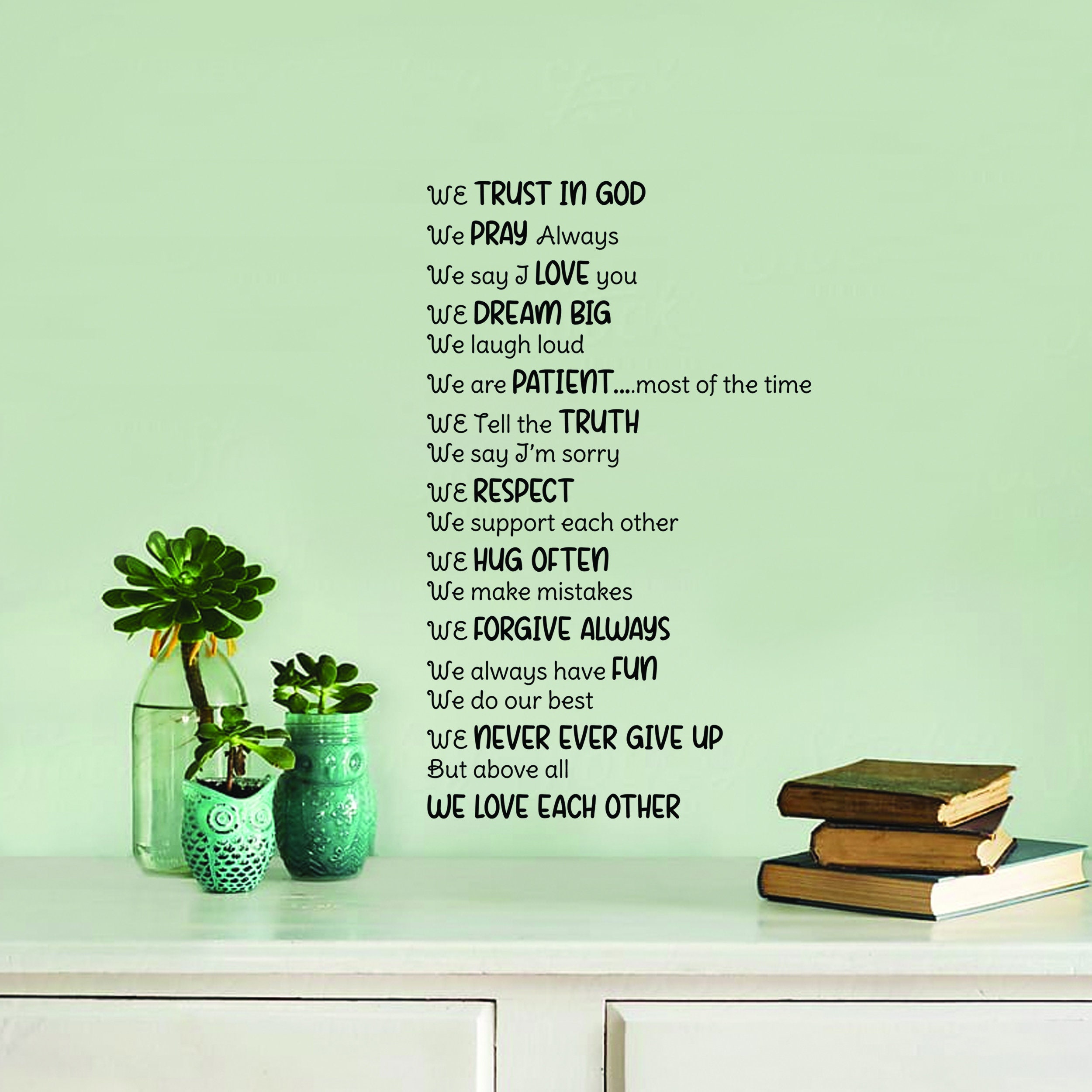 Christian Wall Vinyl Sticker - Inspirational Bible Religious Quote ...