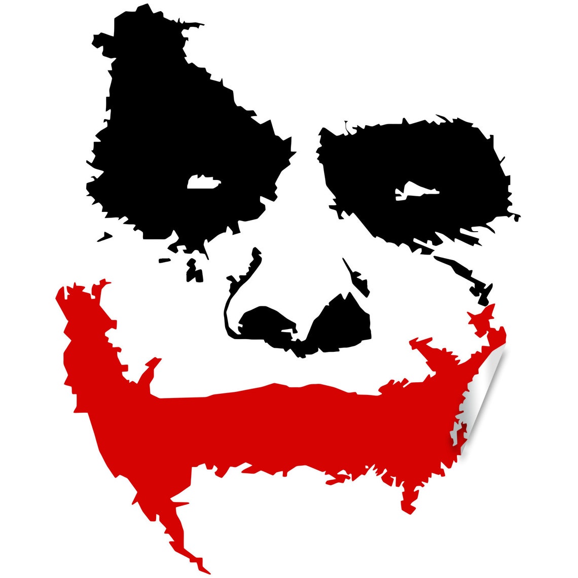 Joker Face Wall Sticker Batman Clown The Evil Smile Vinyl | Etsy