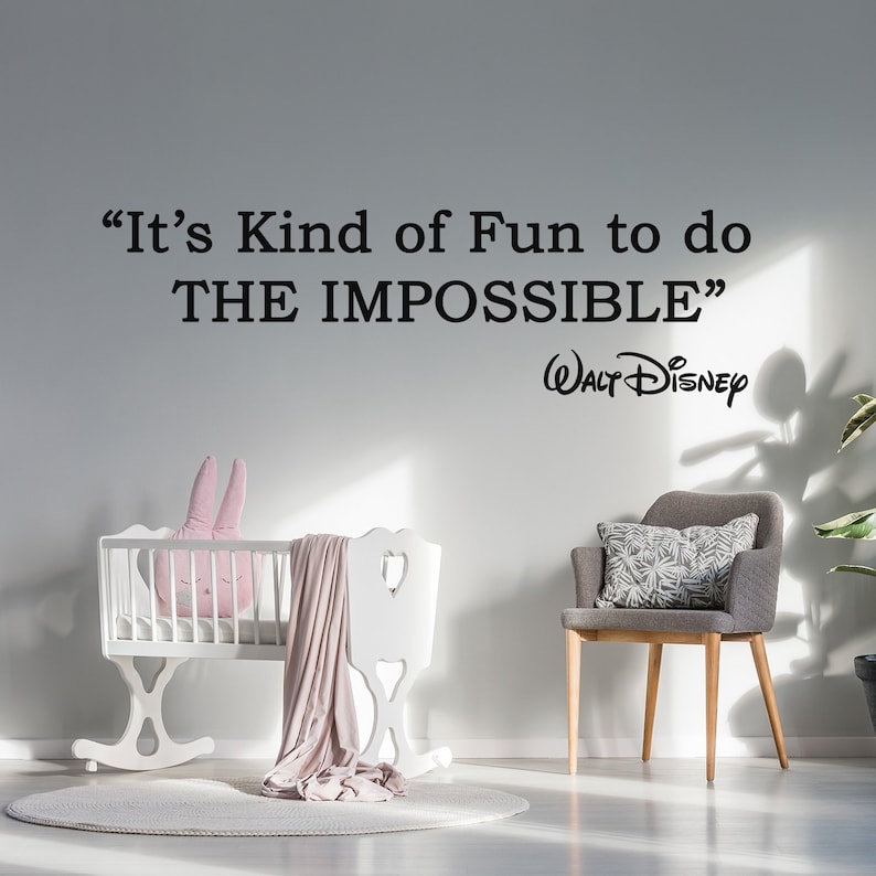 Walt Disney Quote Wall Sticker Decor Art Gift Vinyl Etsy