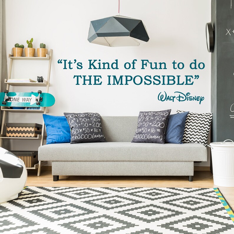 Walt Disney Quote Wall Sticker Decor Art Gift Vinyl Etsy