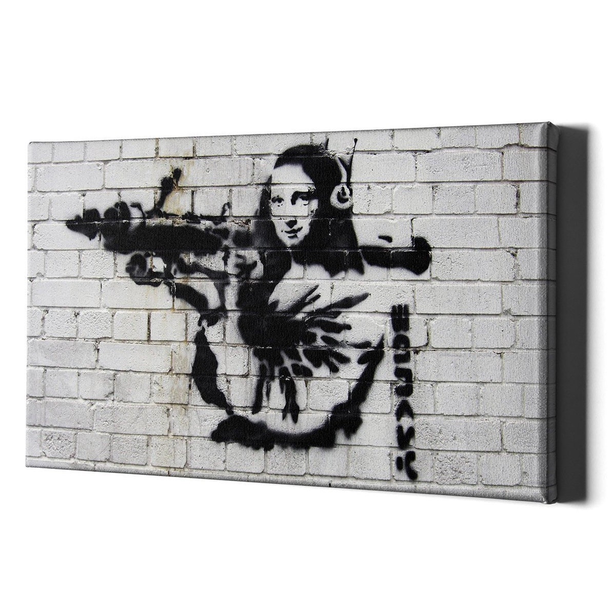 Stencil Banksy Mona Lisa Bazooka: Reusable Spray Paint Stencils