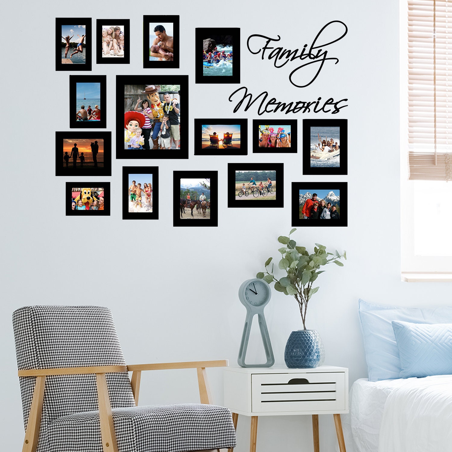 TOPBATHY 8 Adesivi Murali Con Cornice In PVC – Decalcomanie Rimovibili Per Soggiorno E Camera Da Letto