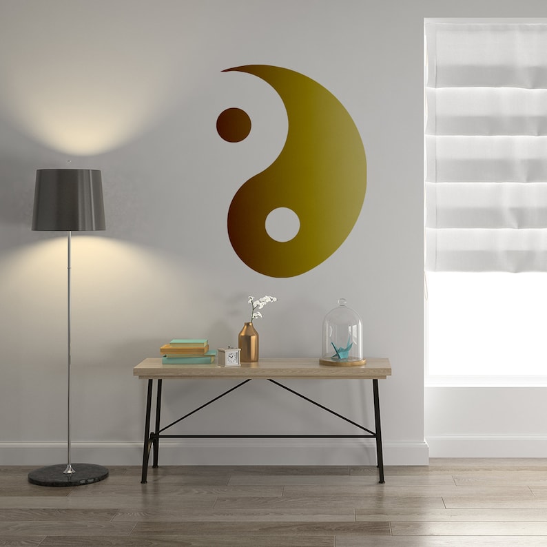 Yang Yin Wall Sticker Vinyl Decal Yoga Window Art Ying Etsy España
