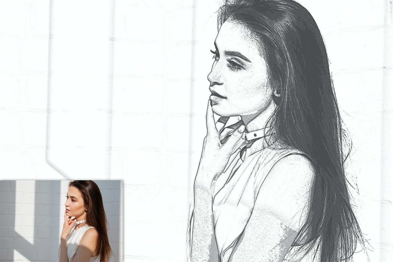 Pencil Sketch Custom Picture Poster Print Customized Create Etsy