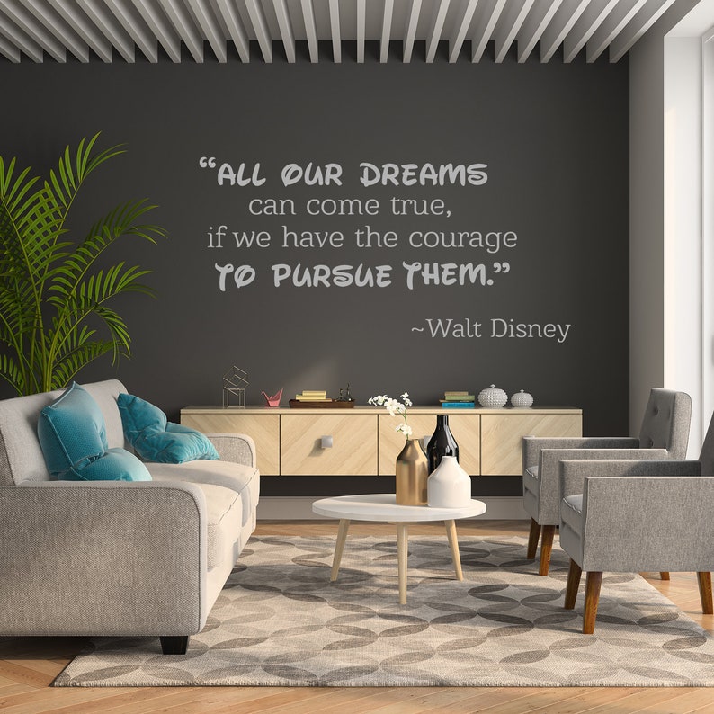 Walt Disney Dreams Courage Vinyl Removable Wall Art Sticker Home Decoration Gift