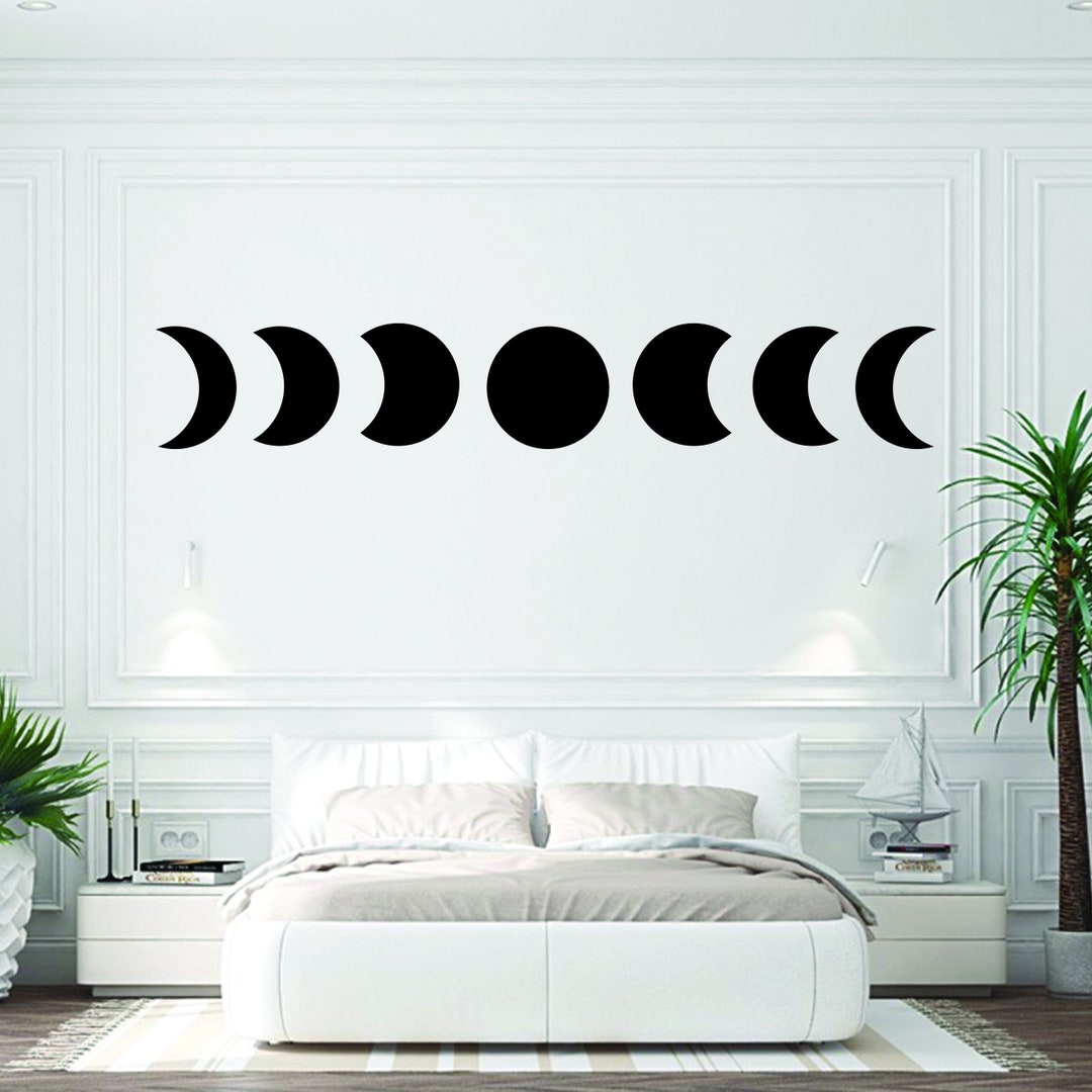 Moon Phase Wall Decals - Removable 3D PVC Wall Stickers For Home Decor