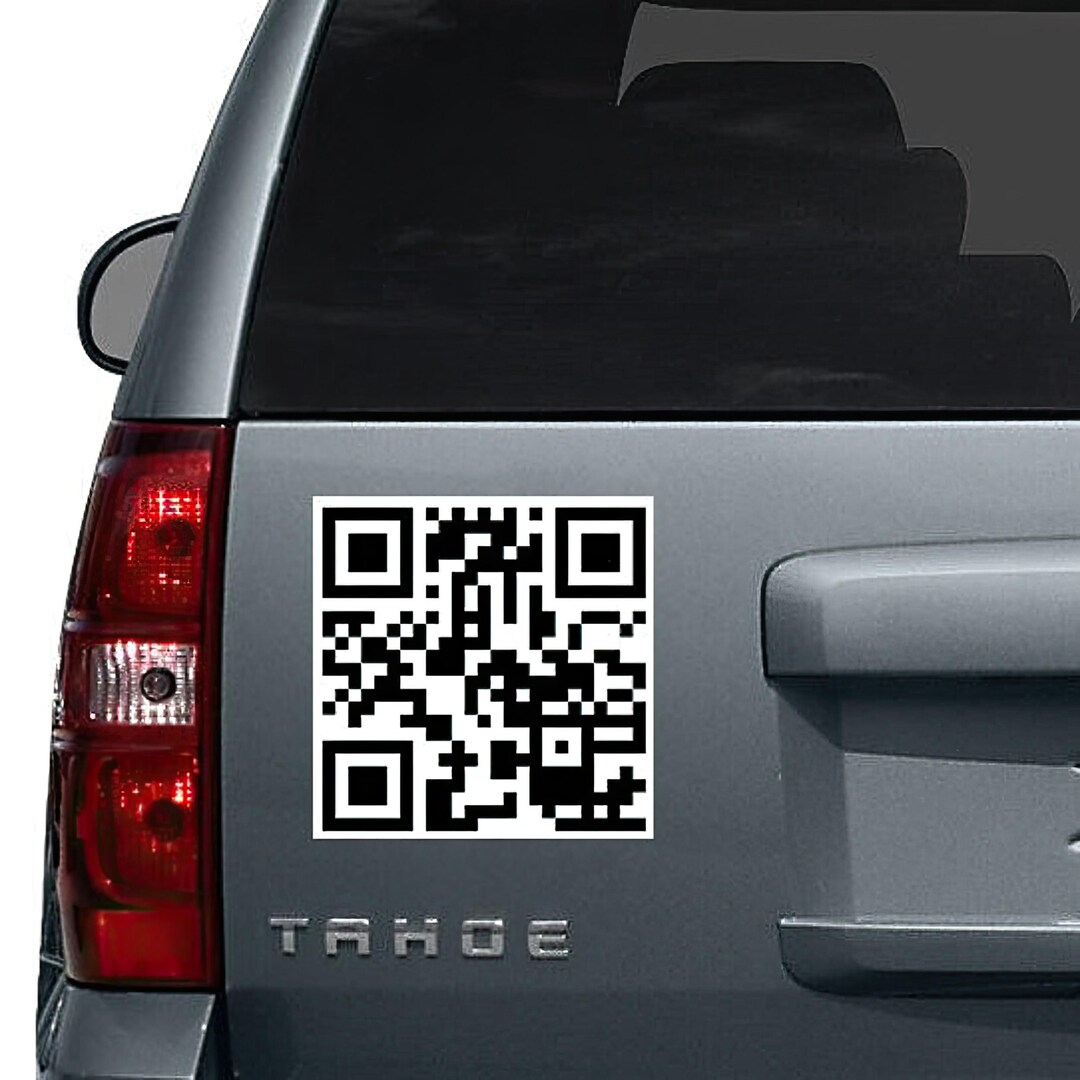 Custom Qr Code Sticker - Personalized Design Scan Wall Business Vinyl ...