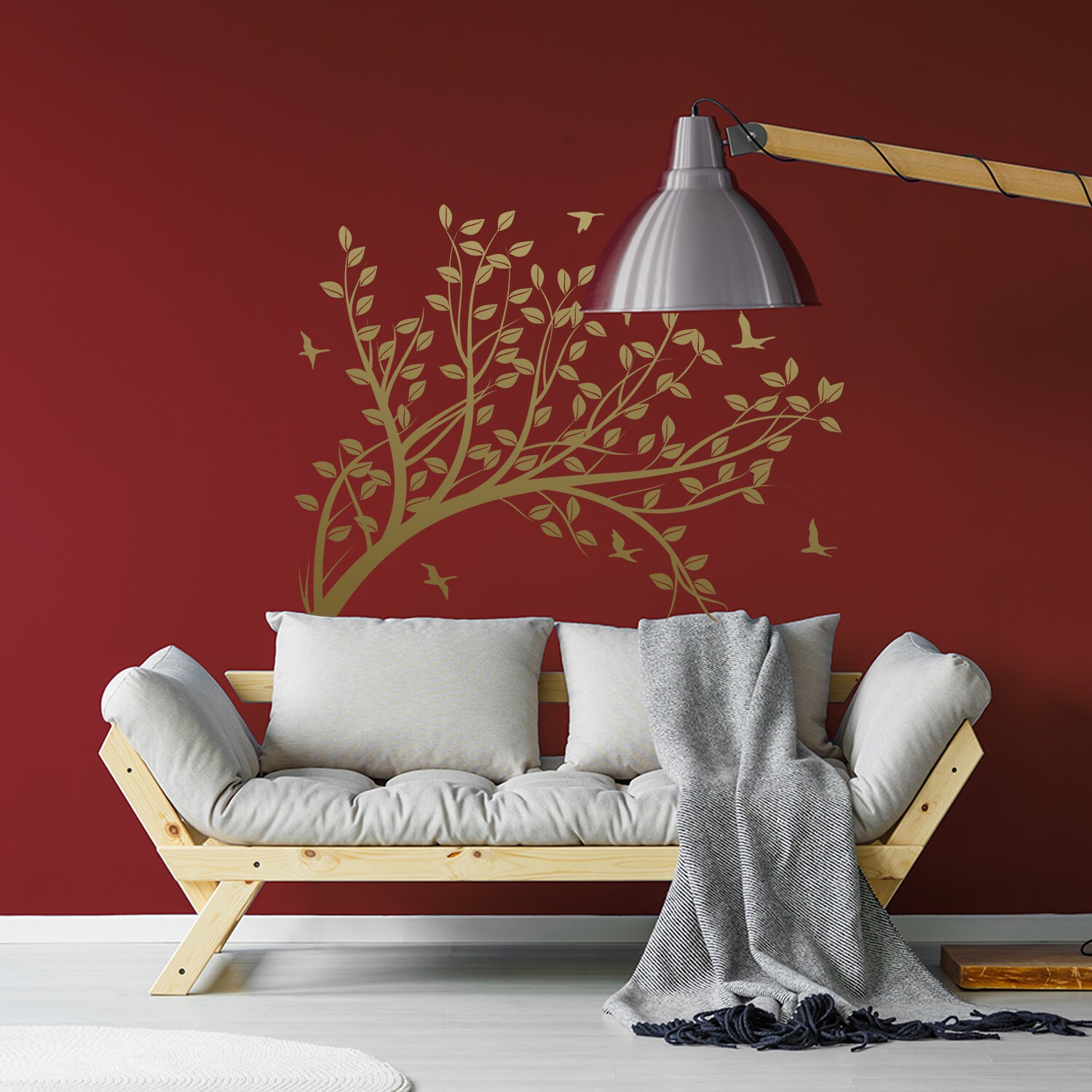 Branch Wall Tree Sticker Vinyl Decal - Bird Kids Room Decals - Girls ...