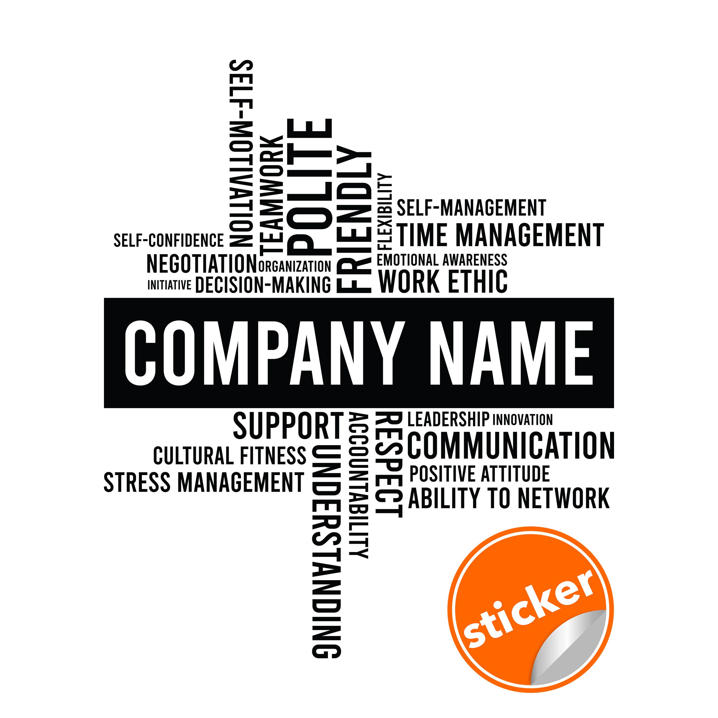 Custom Business Name Vinyl Wall Sticker Customized Office | Etsy