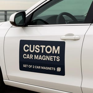 2x Custom Car Magnet | Personalized Magnetic Sign | Custom Logo ...