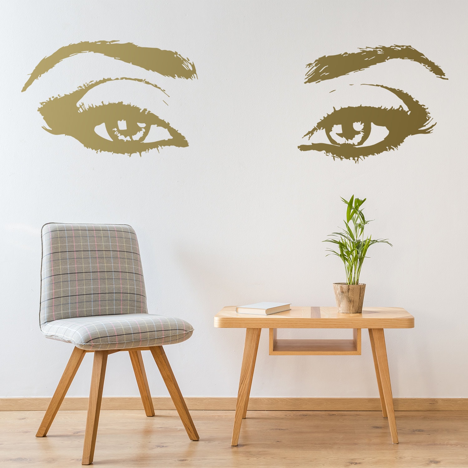 Woman Eye Vinyl Wall Sticker - Art Lash Face Girl Eyelash Decor Beauty ...