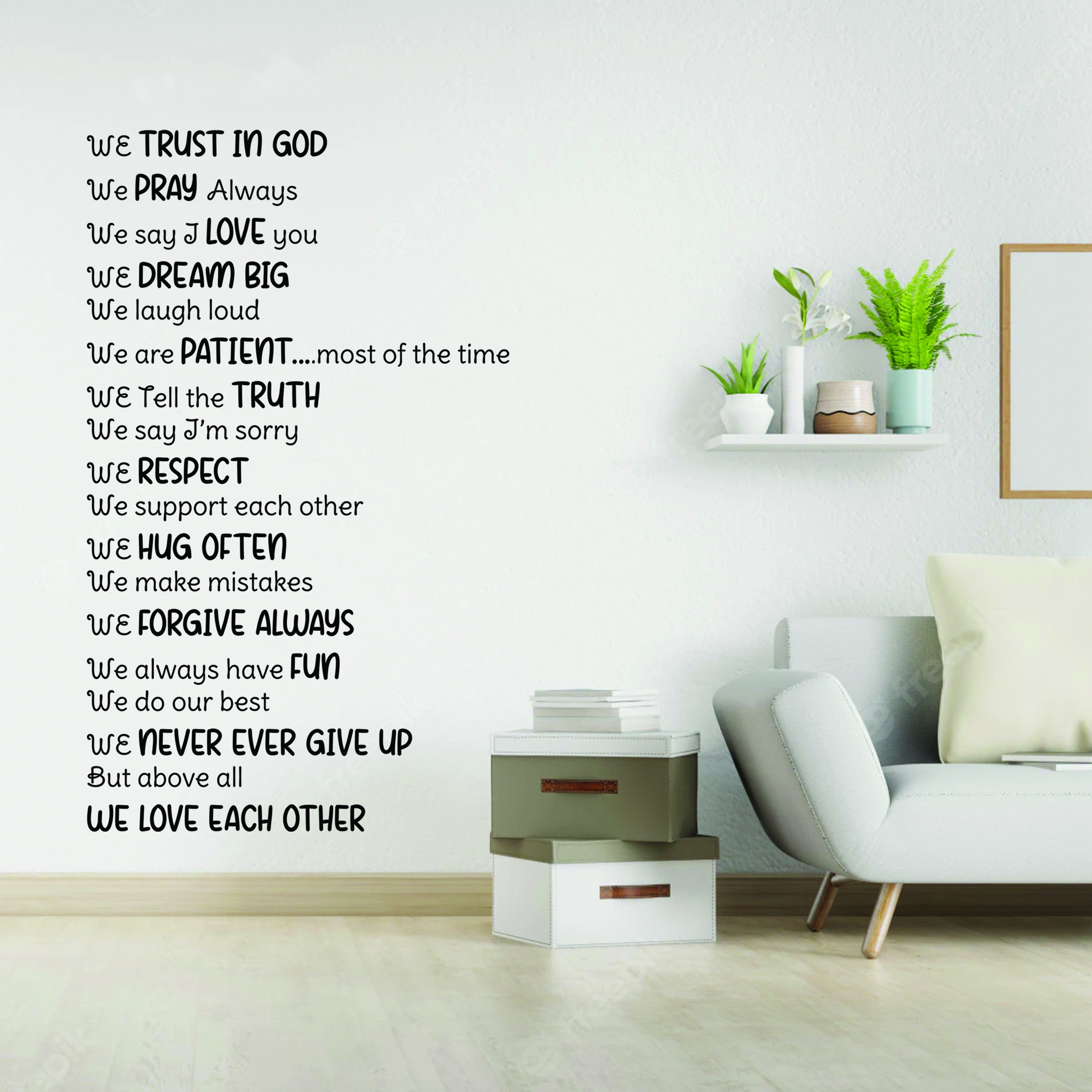 Christian Wall Vinyl Sticker - Inspirational Bible Religious Quote ...